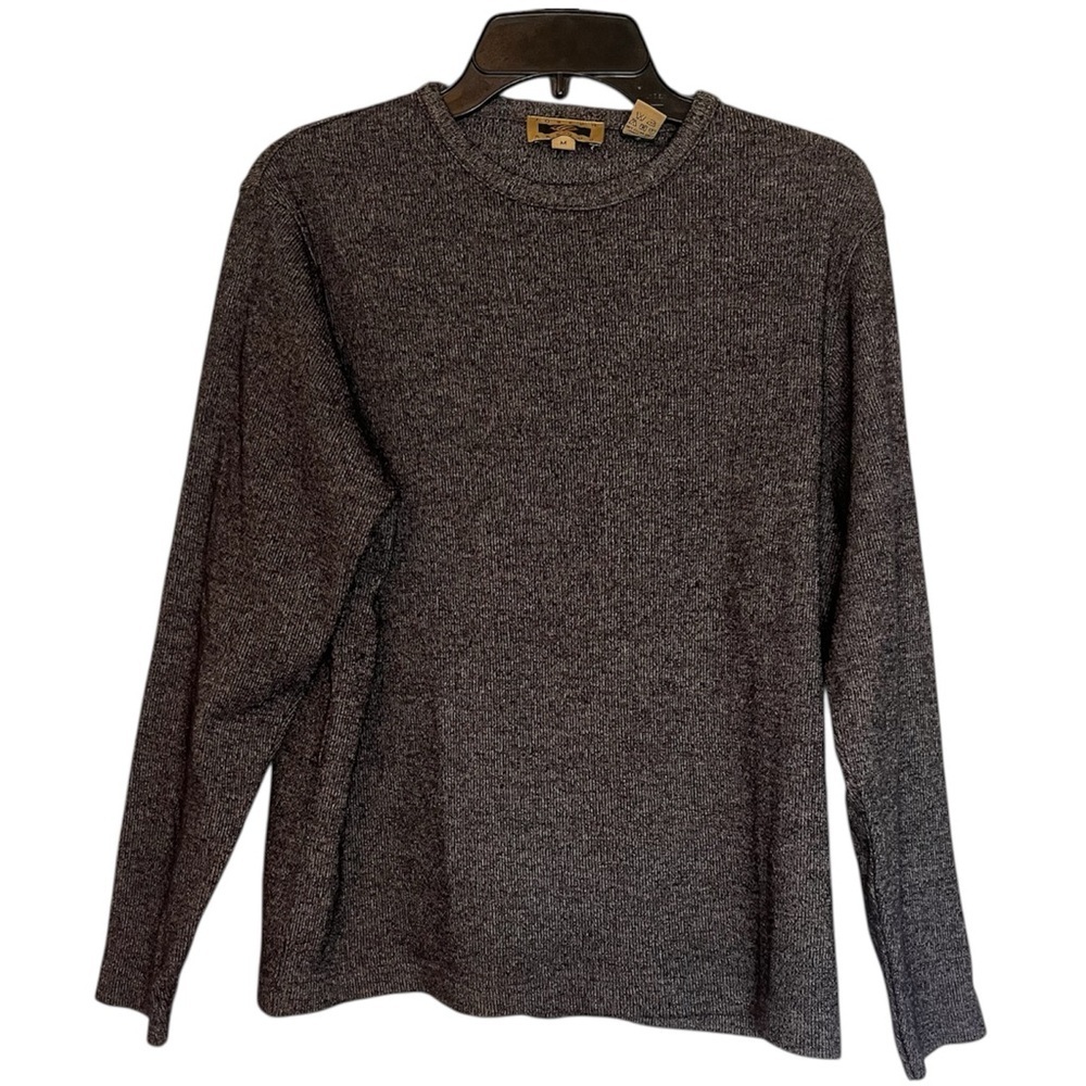 Vintage Joseph Abboud Mens Wool Sweater Sz Medium Crew Me L Black White